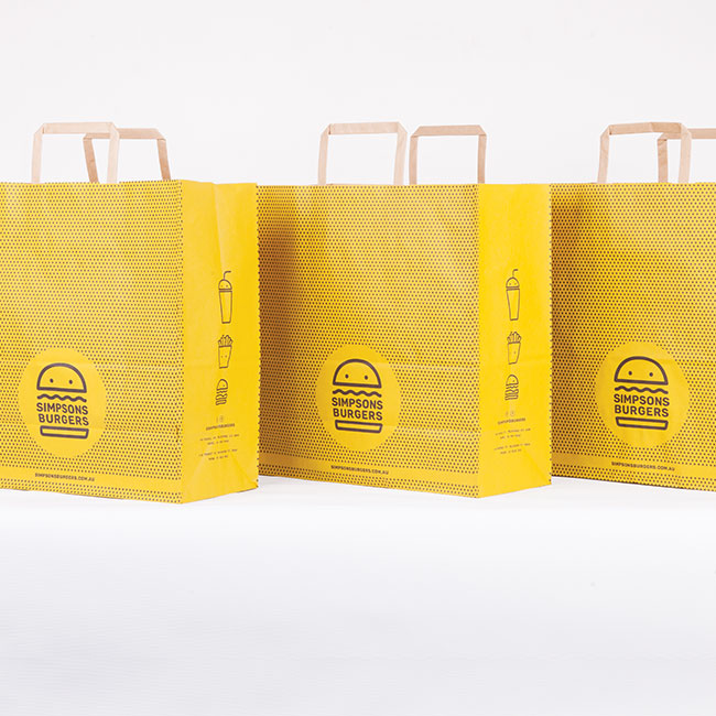 Simpsons Burgers Visual Identity and Food Packaging Design
