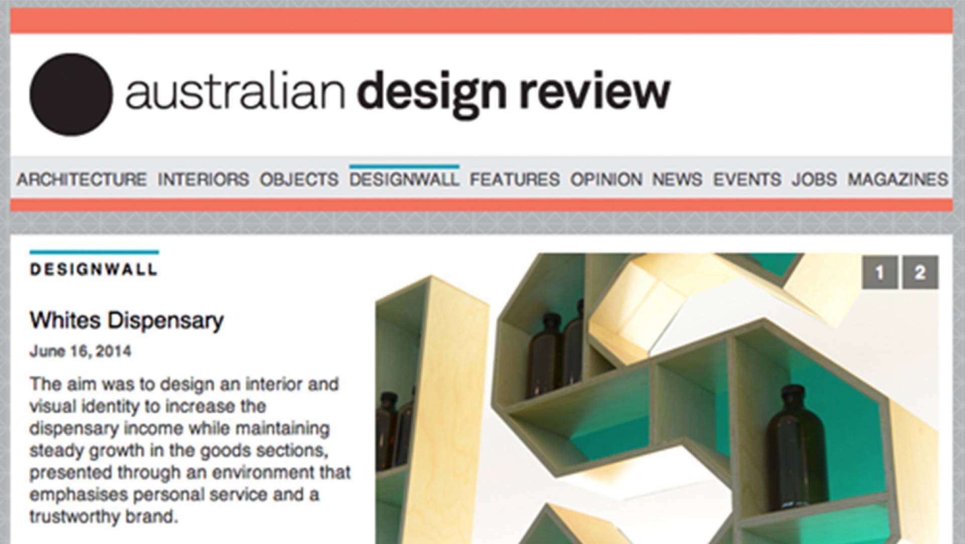 WHITES DISPESARY Australian Design Review