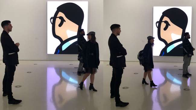 Studio Equator checks works by Julian Opie at NGV