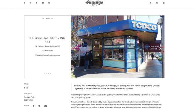 TODCO Doughnut Shop Design gets props on Smudgeeats.com