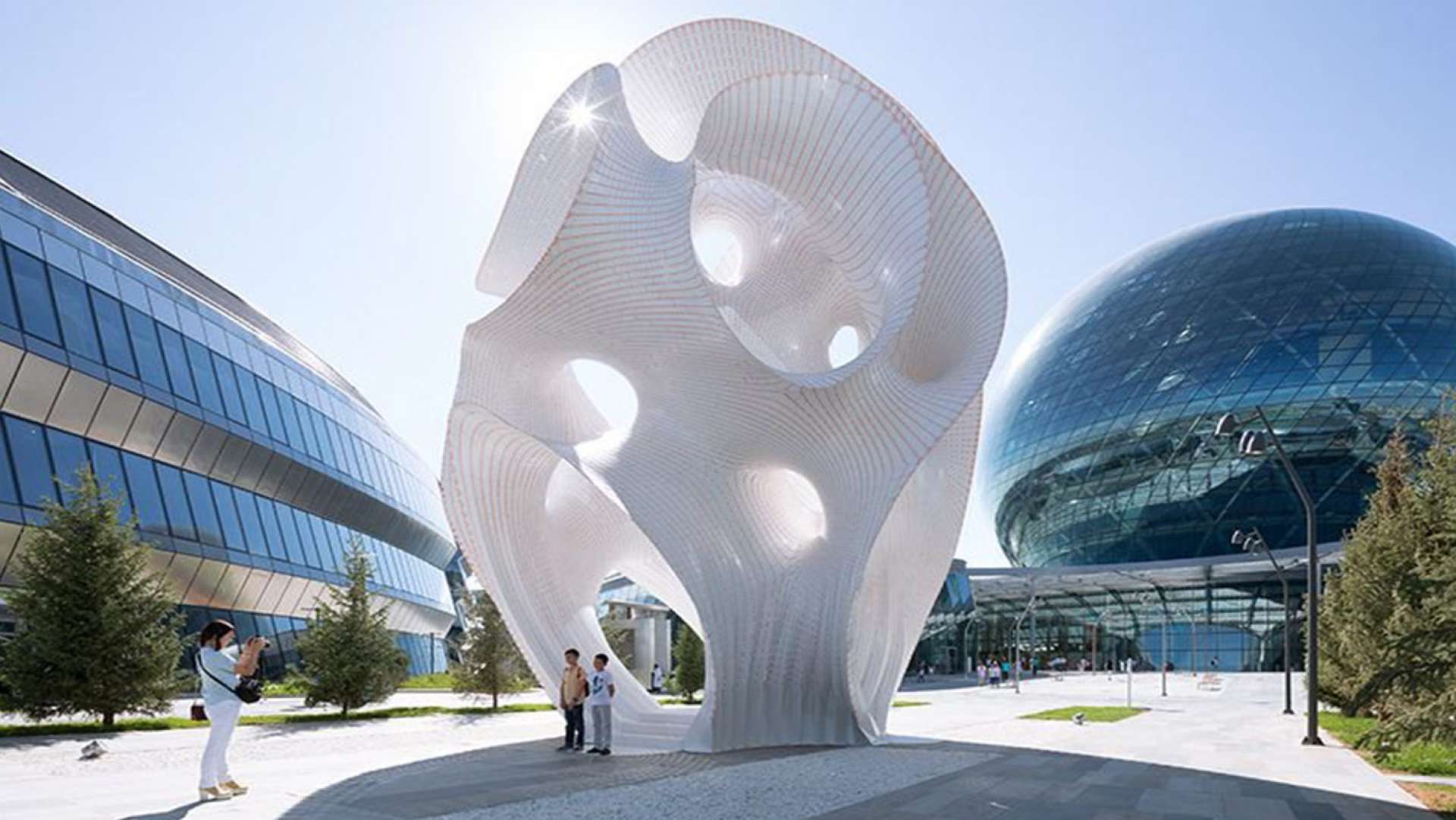 A Towering 4-Story Organic Structure Built From Material as Thin as a Coin by Christopher Jobson