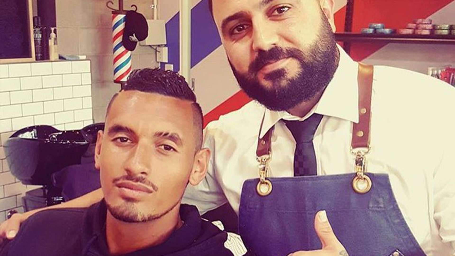 Nick Kyrgios is spotted getting his hair style at Dapper Gents Barbershop