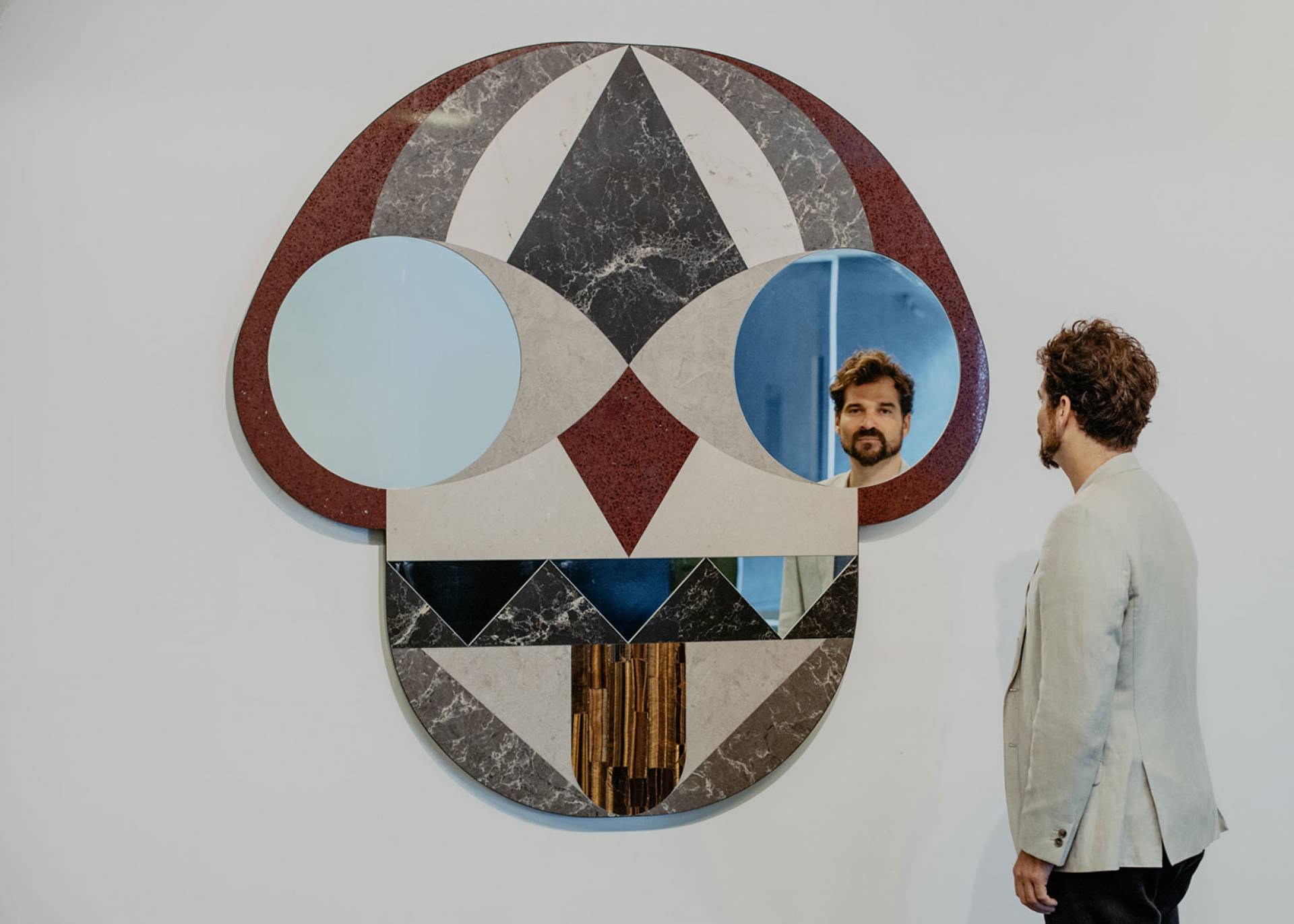 Jaime Hayón designs giant mask like mirror